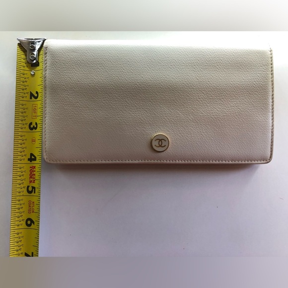 Excellent Condition! Chanel CoCo Button Flap Bifold Long Wallet Caviar Leather - Picture 12 of 14